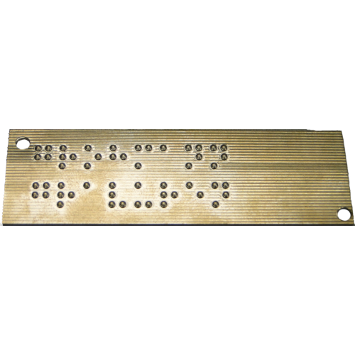 Blindenschrift Patrize Messing
